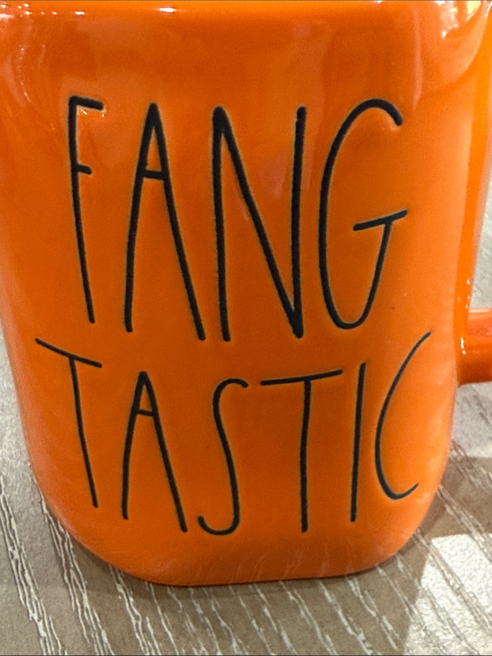 RAE DUNN HALLOWEEN Purple Magic & Orange Fang-Tastic Ceramic Mugs SET OF 2 NWT - Picture 9 of 10